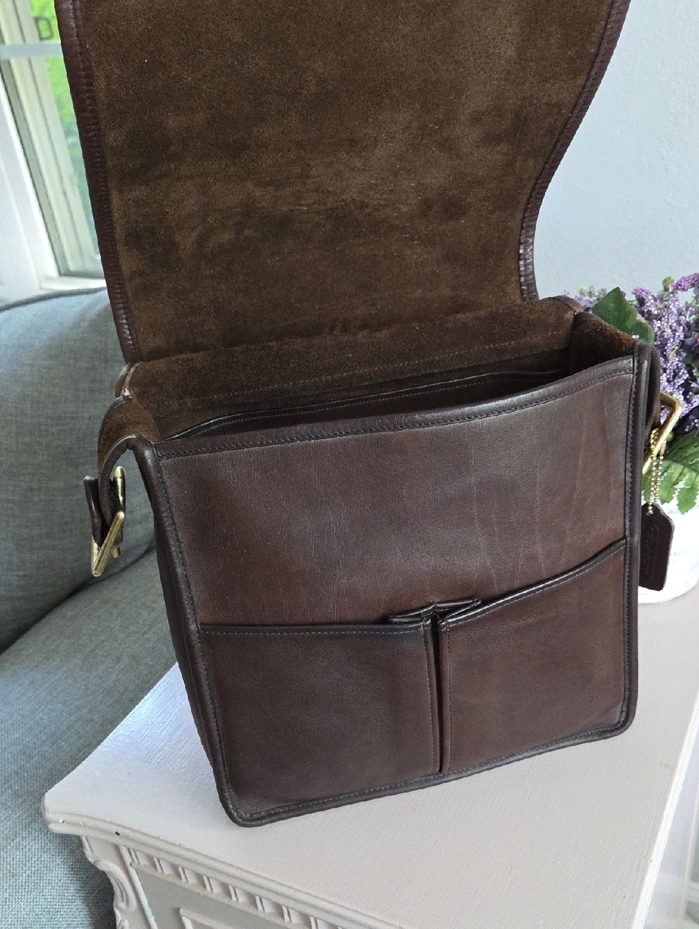 COACH Mocha NYC 1970's Leather Organizer Pouch Bag - Picture 2 of 16